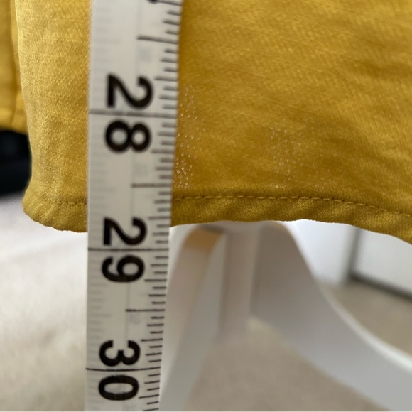 Cato Midi Length Button Down Yellow Skirt with Attached Ribbon Tie Size Small - Picture 9 of 10